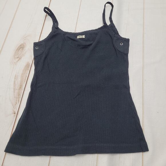 Vintage Y2k converse one star black ribbed spaghetti strap cami tank top - Picture 1 of 6